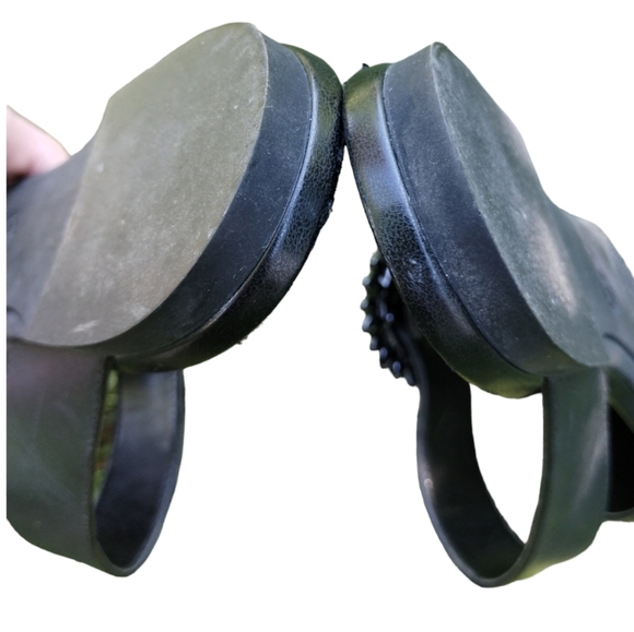 EUC Michael Kors Viola Ballet Mule Flat Black with Rhinestone Buckle - Picture 4 of 9